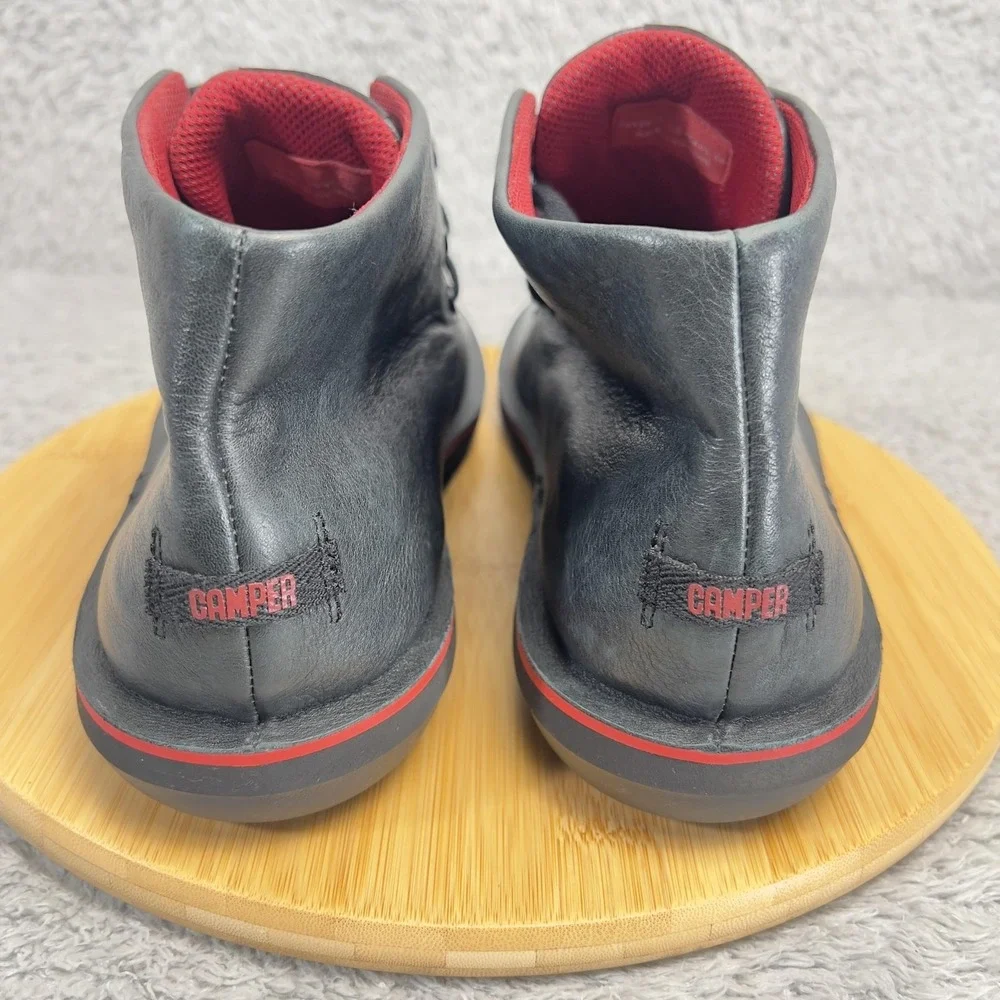 Camper Chukka Boots Mens Size 12 Black Leather Casual Ankle Shoes 36530-008